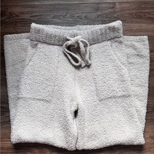 Cozy Sherpa Joggers in Cream